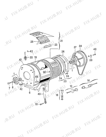 Взрыв-схема стиральной машины Zanussi TL1073 - Схема узла Tub and drum